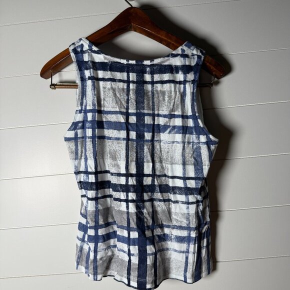 David Cline Tank & Snap Front Shirt Set White, Blue & Gray Size XL - Picture 9 of 10